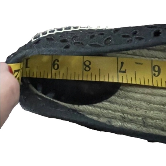 New Michael Kors Darci Black Eyelet Canvas Espadrilles Flat Shoe Slip On Sz 9.5 - Picture 12 of 13